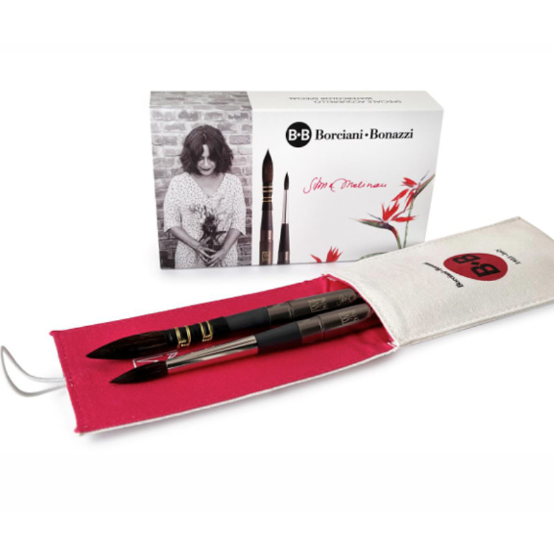 Set 2 pinceaux de voyage par Silvia Molinari série 700 BeB