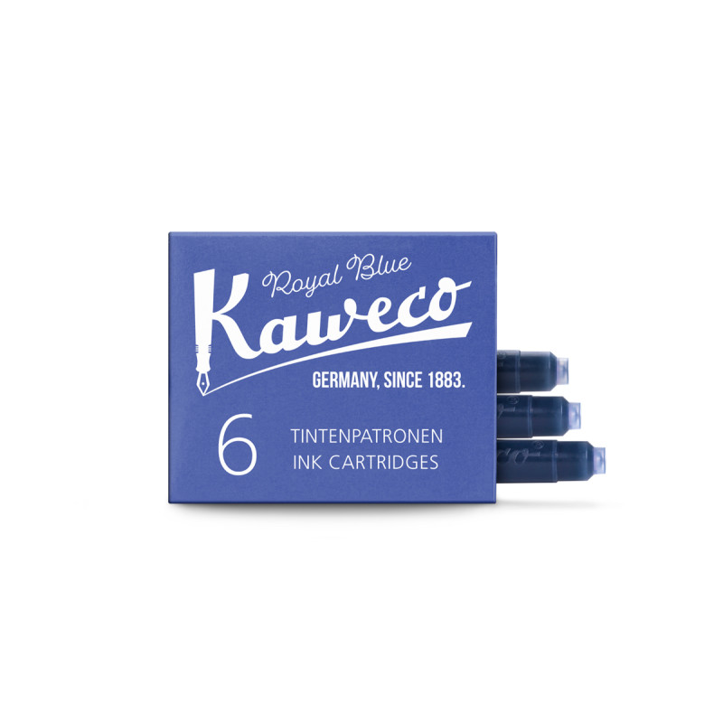 paquet de 6 cartouches d'encre Kaweco Bleu royal