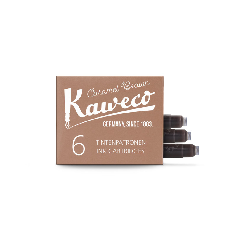 paquet de 6 cartouches d'encre Kaweco Brun caramel