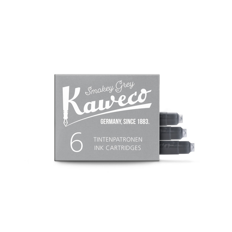 paquet de 6 cartouches d'encre Kaweco Gris fumée