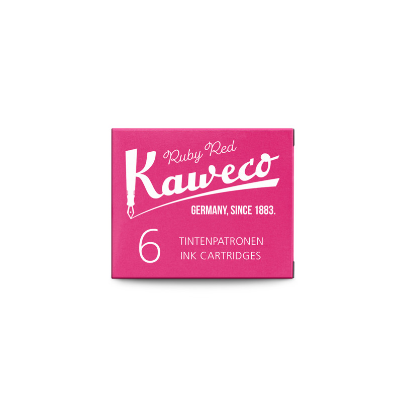 paquet de 6 cartouches d'encre Kaweco Rouge rubis