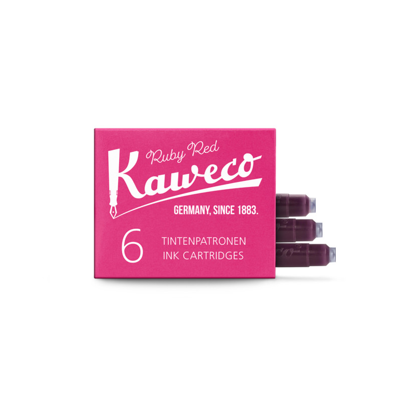 paquet de 6 cartouches d'encre Kaweco Rouge rubis