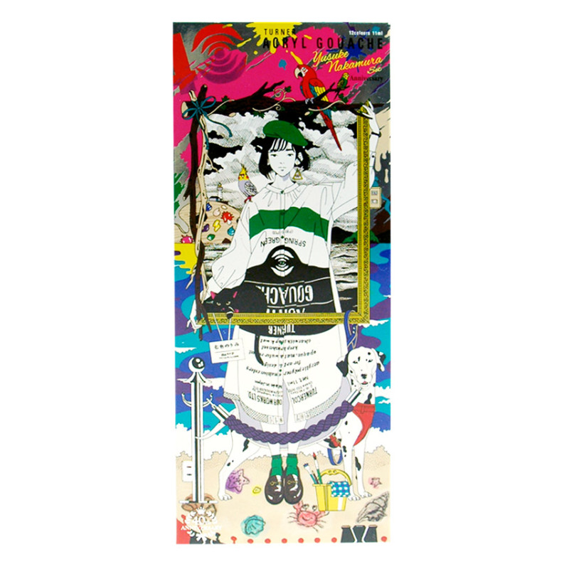 Coffret 12 Tubes 11 ml acryl-gouache en carton Turner
