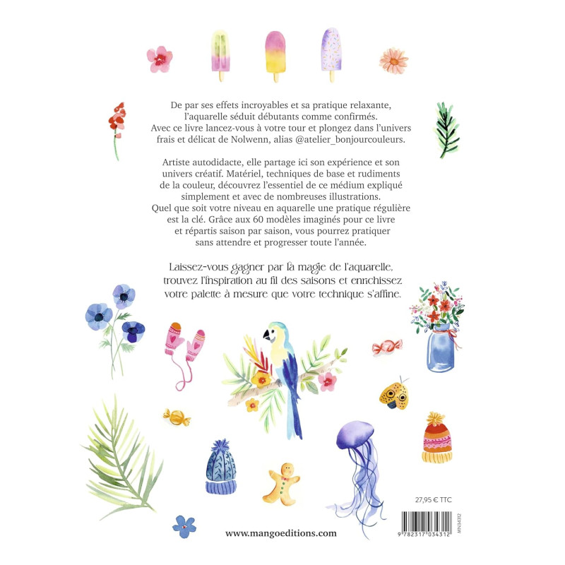 Quatre saisons d'aquarelle de Nolwenn Cabioch bonjourcouleurs