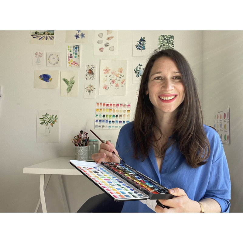 Quatre saisons d'aquarelle de Nolwenn Cabioch bonjourcouleurs