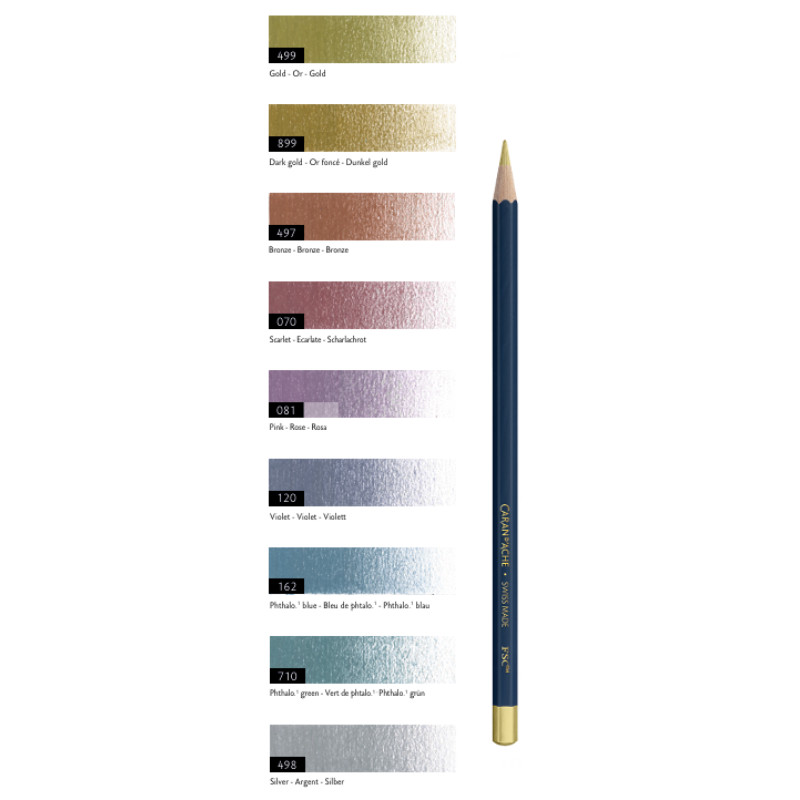 Set crayons métalliques Edition spéciale Cosmic 10 crayons Caran d'Ache