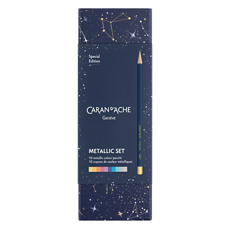 Set crayons métalliques Edition spéciale Cosmic 10 crayons Caran d'Ache