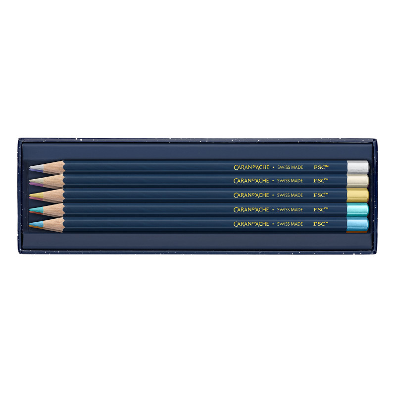 Set crayons métalliques Edition spéciale Cosmic 10 crayons Caran d'Ache