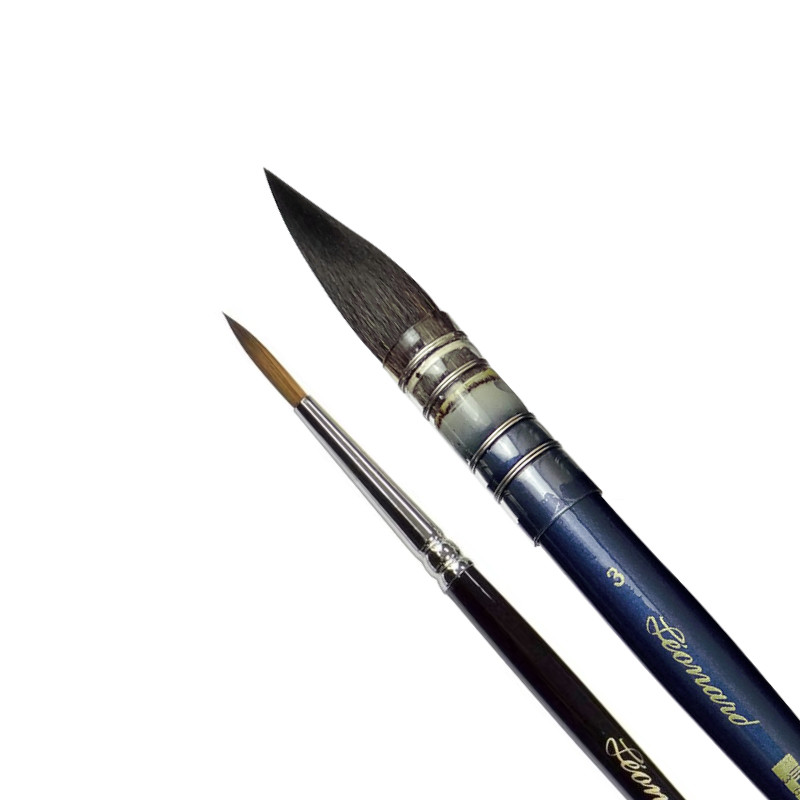 Set de 2 pinceaux aquarelle synthétiques "la base" Léonard