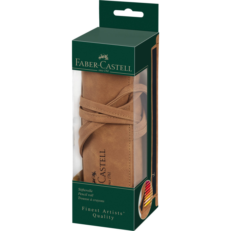 Etui vide en rouleau pour crayons en simili cuir Faber-Castell