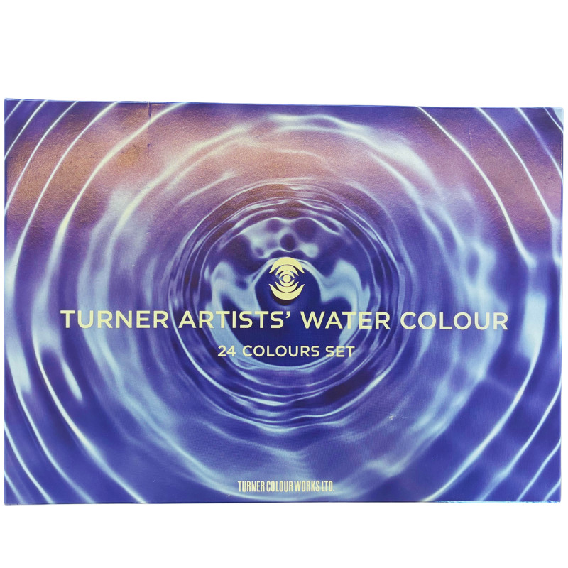 Coffret 24 Tubes 15ml aquarelles extra-fines en carton Turner