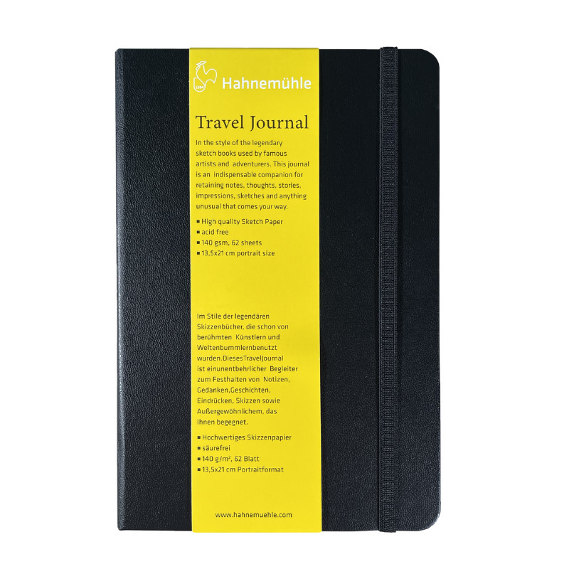 Journal de voyage Hahnemühle 13,5x21 140g 62f format paysage