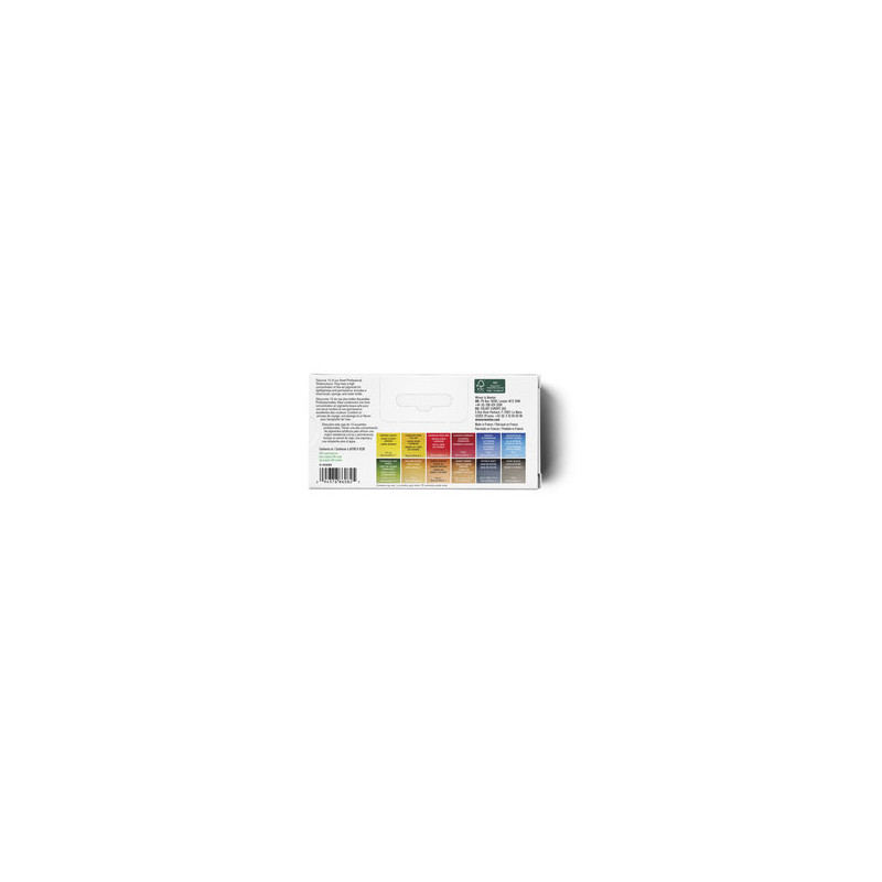 Boîte de voyage 12 1/2 godets + accessoires Winsor & Newton