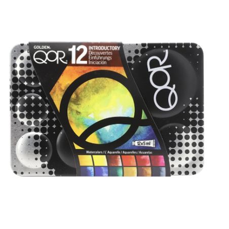 Coffret Découverte 12 tubes 5 ml aquarelle en métal Qor