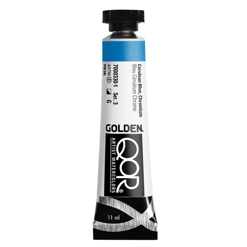 Bleu Céruléum ChromeAquarelle Tube 11ml QoR
