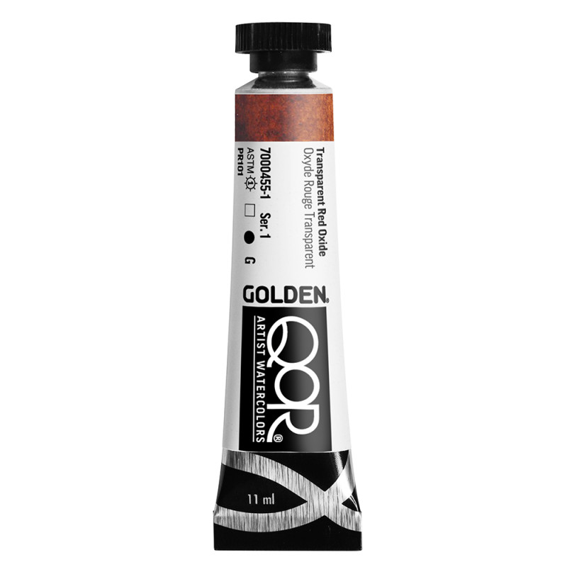 Oxyde rouge transparentAquarelle Tube 11ml QoR