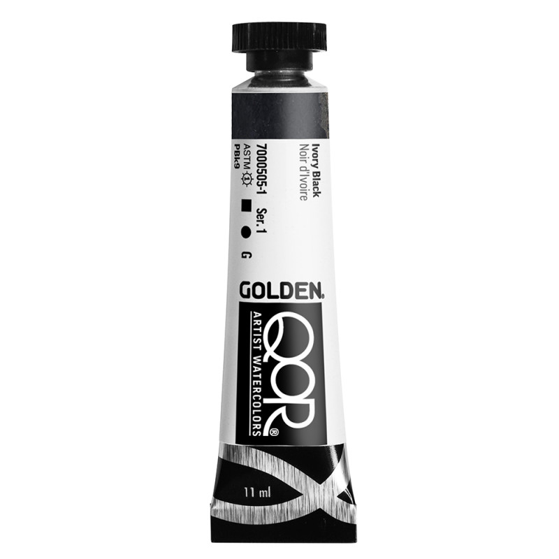 Noir d'ivoireAquarelle Tube 11ml QoR