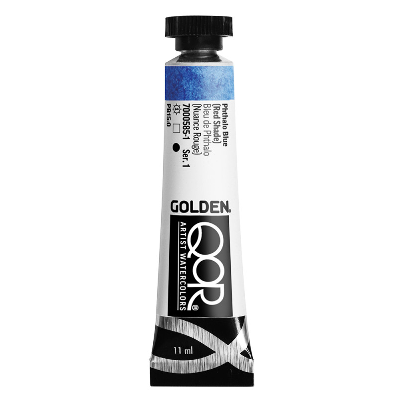 Bleu de Phtalo (nuance rouge)- aquarelle Artist Tube 11ml QoR