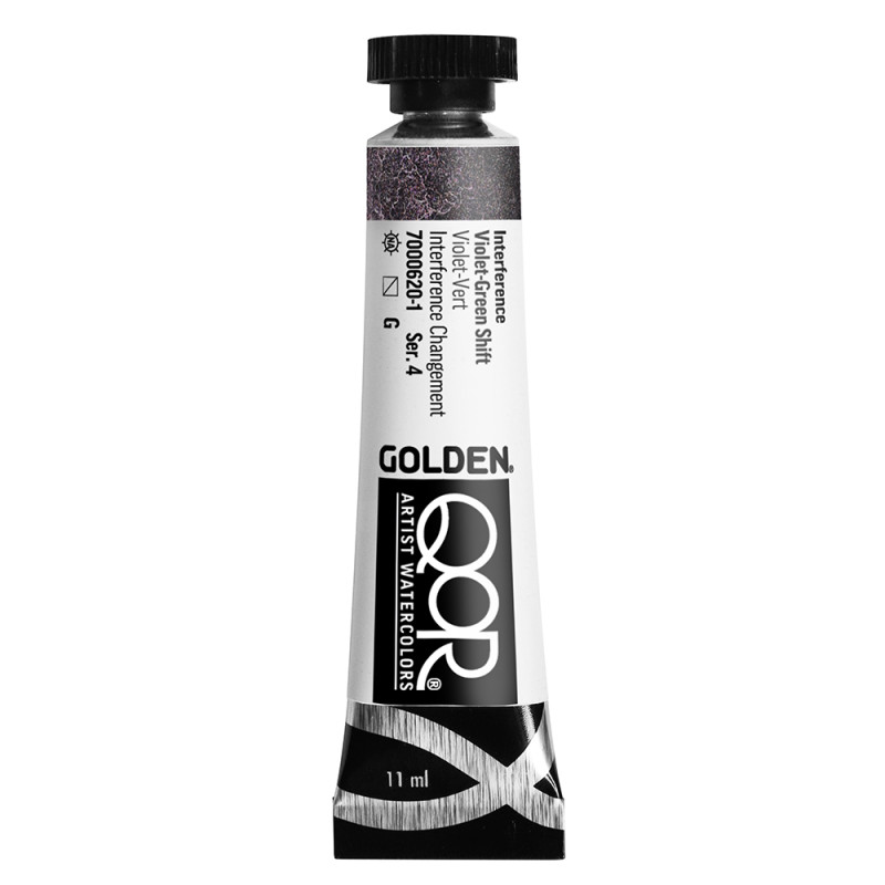 Violet vert interférence- aquarelle Artist Tube 11ml QoR