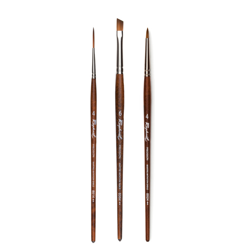 Set les essentiels pour les détails 3 pinceaux aquarelle Raphaël