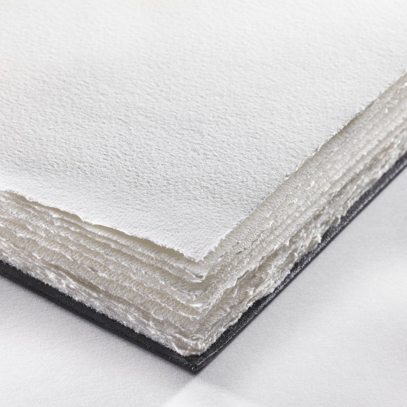 Carnet frangé watercolour book deckle edge Hahnemühle 10,3 x 15,3 Portrait250g 30f grain fin 
