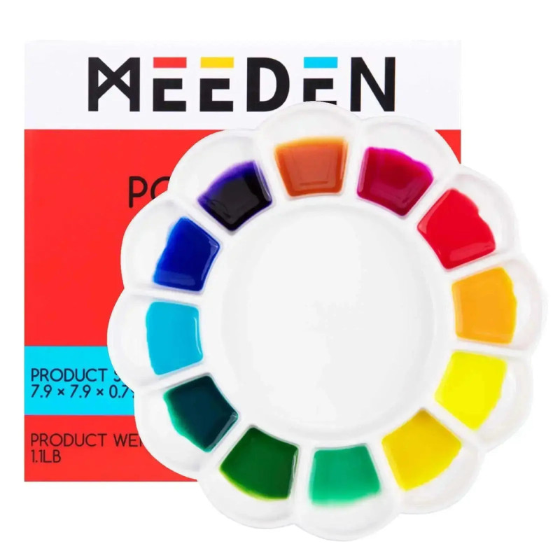 Palette porcelaine 12 creux forme de fleur Ø 20 cm Meeden