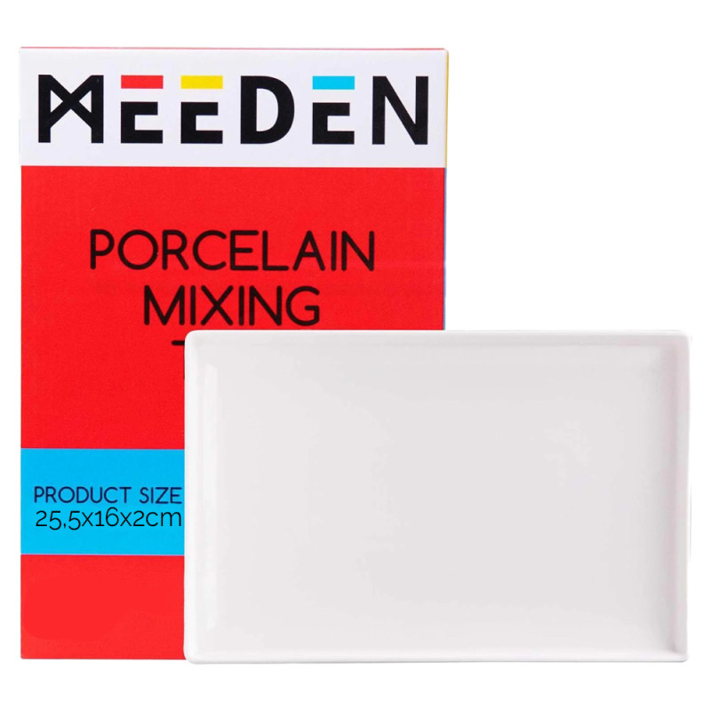 Palette porcelaine plateau forme rectangulaire 25,4x16 cm Meeden