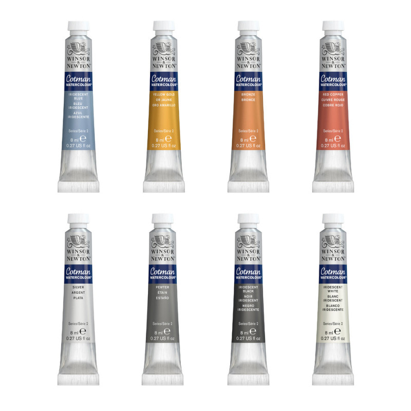 Noir Iridescent - Aquarelle tube 8 ml Cotman
