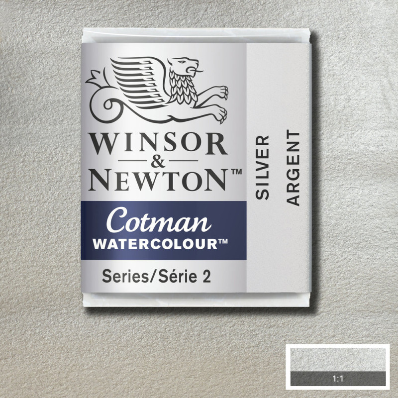 Argent - Aquarelle ½ godet Cotman