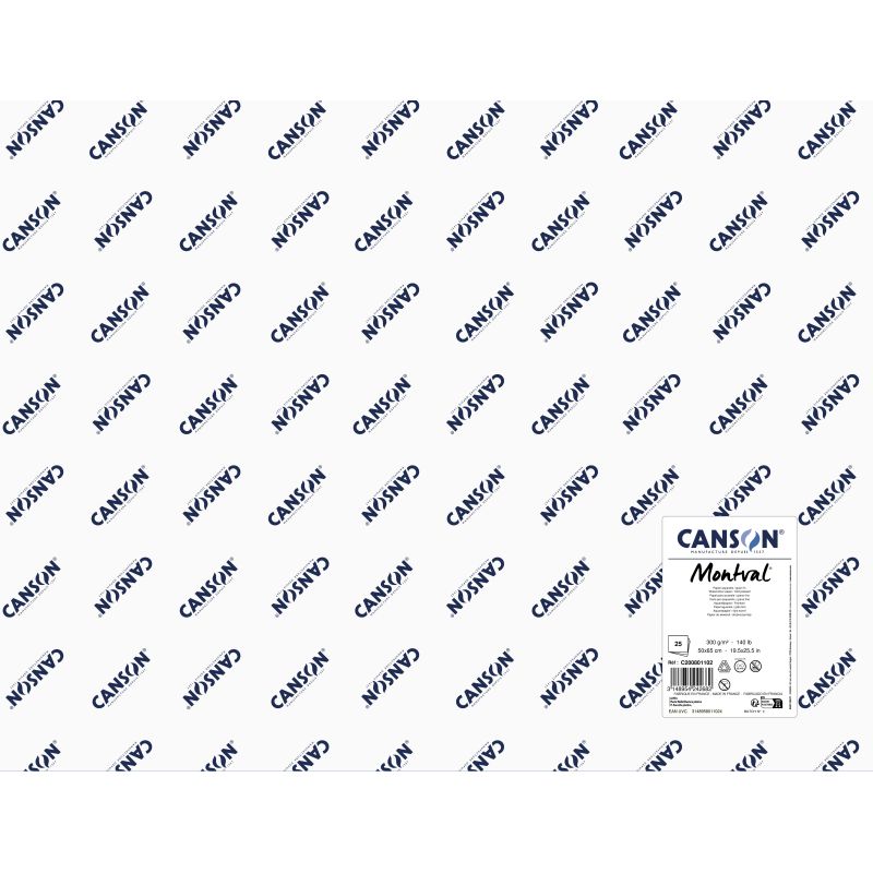 Feuilles Montval 50x65 300g 10f feuilles grain fin