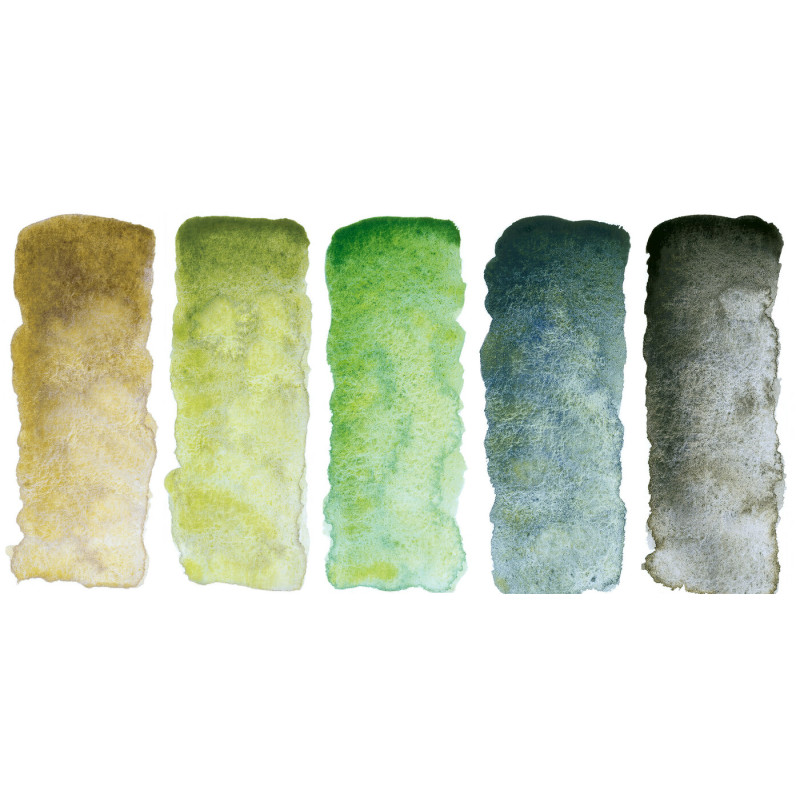 Coffret Plaine 5 tubes 15ml aquarelle super-granuleuses Horadam en bois Schmincke