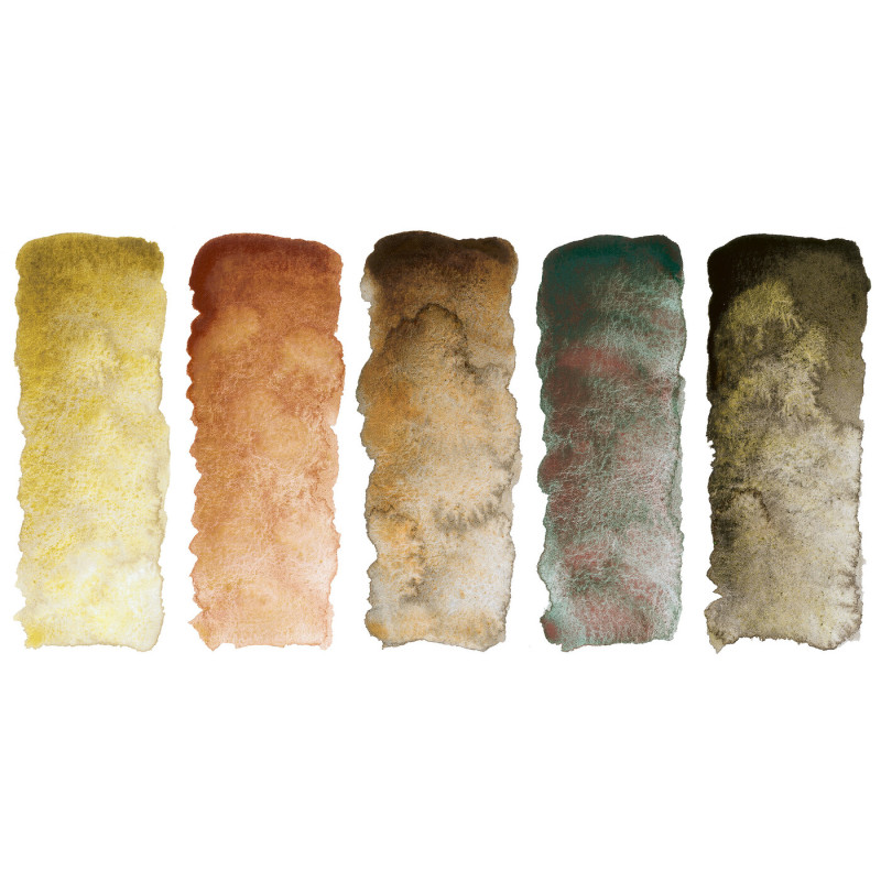 Coffret Désert 5 tubes 15ml aquarelle super-granuleuses Horadam en bois Schmincke