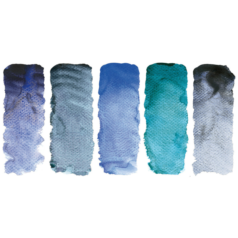 Coffret Brouillard 5 tubes 15ml aquarelle super-granuleuses Horadam en bois Schmincke