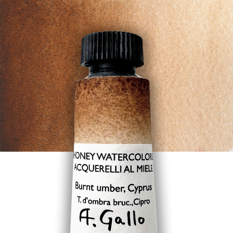 Terre d'ombre brûlée de Chypre - Aquarelle Tube 10 ml Gallo
