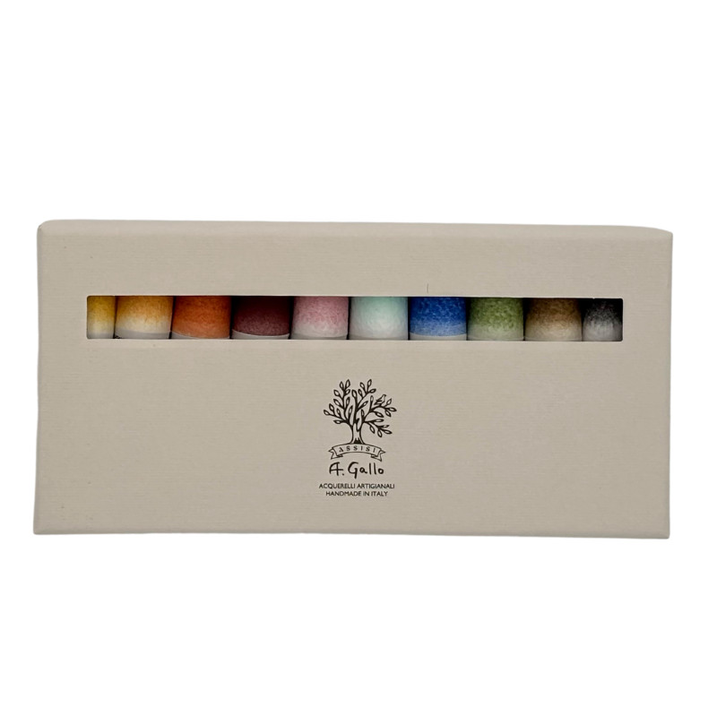 Coffret "Naturale" 10 tubes 10ml aquarelles en carton A. Gallo