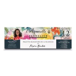 Palette signature Marie Boudon 12 ½ godets aquarelle extra-fine Sennelier