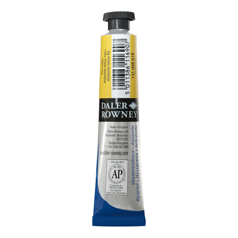 Jaune de cadmium foncé - Tube 8 ml Daler-Rowney Aquafine