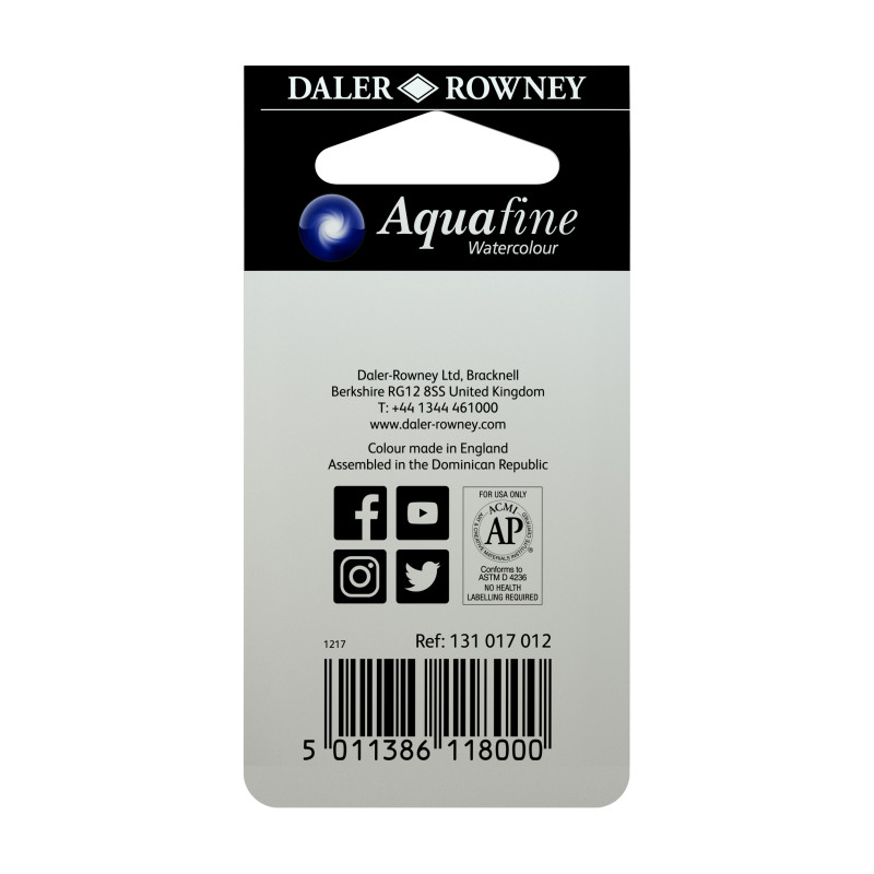 Bleu de Cobalt (Imit) et Bleu de Phtalo - ½ godets Aquafine Daler Rowney