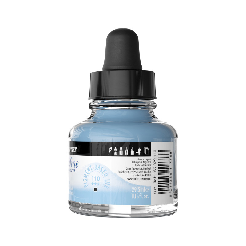 Bleu de Cobalt (Imit) - encre aquarelle Aquafine 29,5ml Daler Rowney