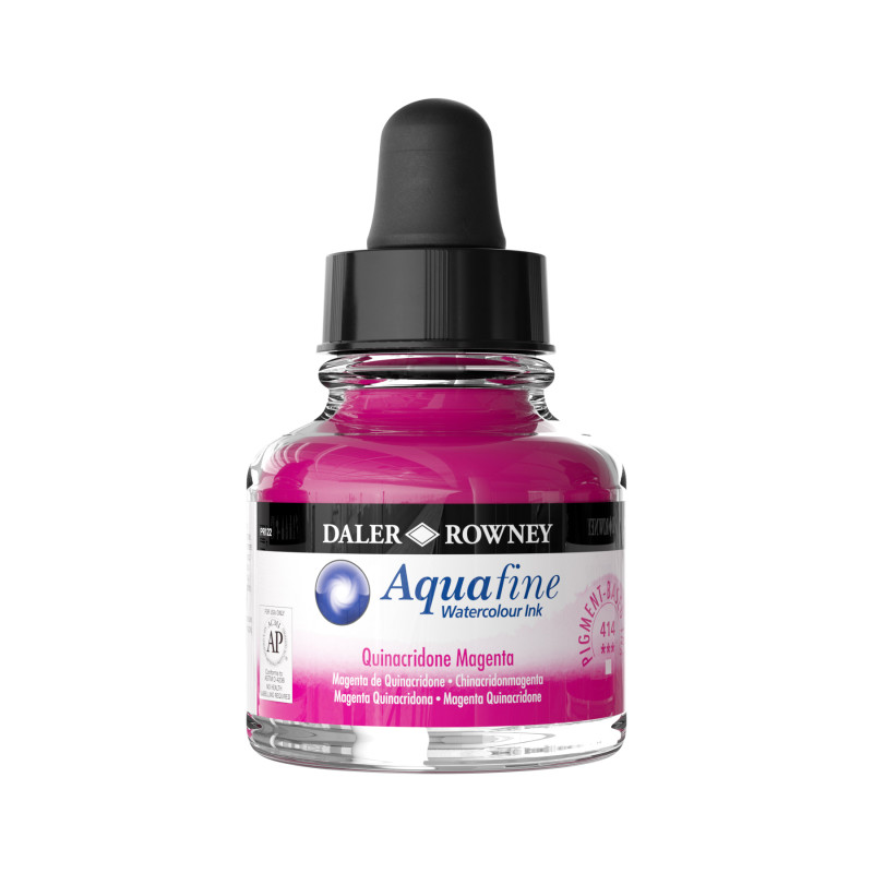 Magenta de Quinacridone - encre aquarelle Aquafine 29,5ml Daler Rowney