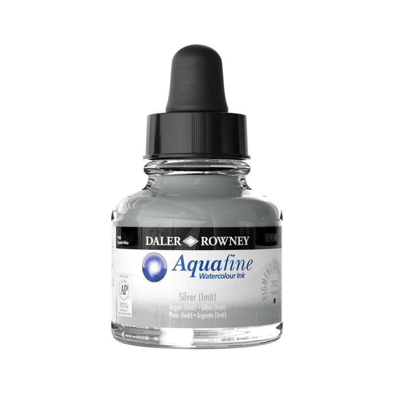 Argent imitation - encre aquarelle Aquafine 29,5ml Daler Rowney