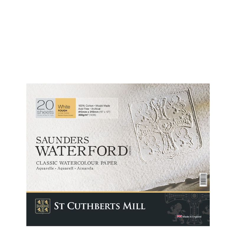 Bloc collé 4 côtés Waterford 31x41 300g 20 f grain torchon