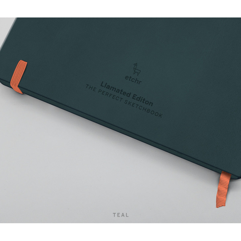 Perfect Sketchbook 18cm x 18cm sarcelle carré 300g 100% coton 44 pages grain fin Etchr Lab *