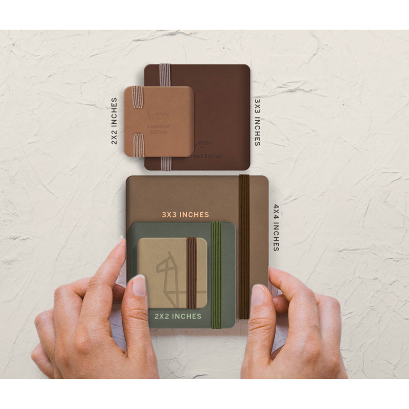5 Mini Sketchbook 230g 100% coton 52 pages grain fin Etchr Lab
