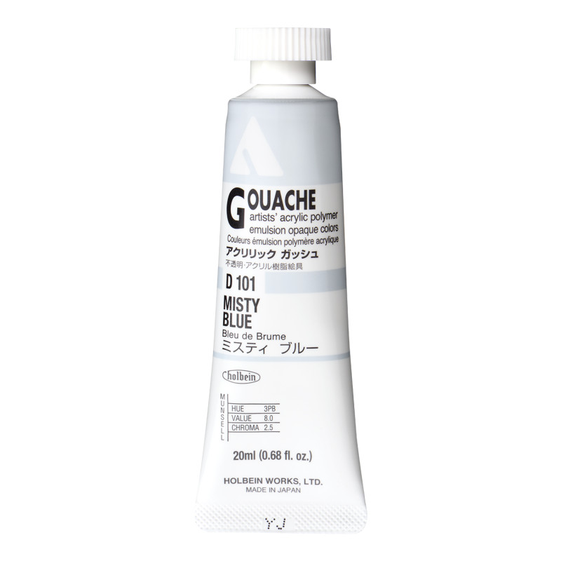 Bleu de brume - acrylic gouache Tube 20ml Holbein Artists '
