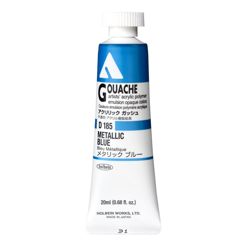 Bleu métallique - acrylic gouache Tube 20ml Holbein Artists '