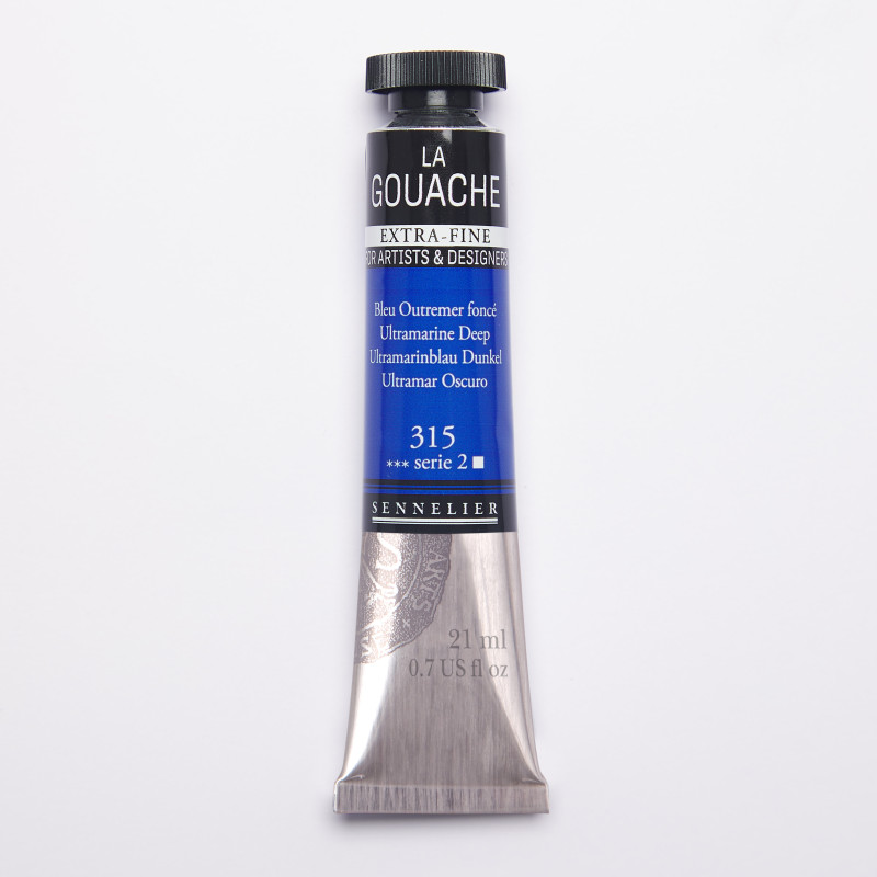 Bleu Outremer foncé - Gouache Tube 21ml Sennelier