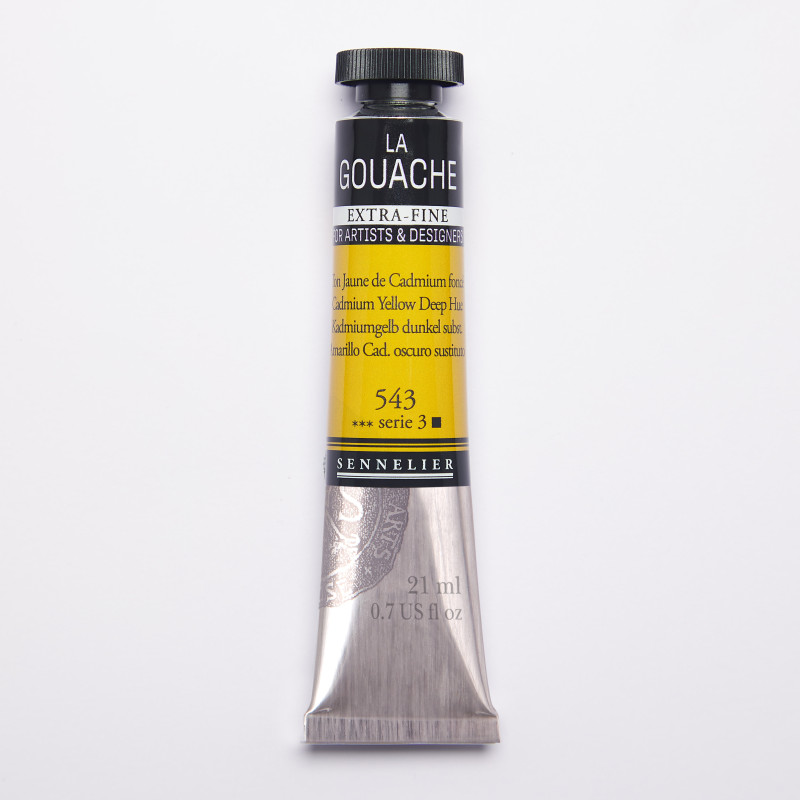 Ton Jaune de cadmium foncé - Gouache Tube 21ml Sennelier