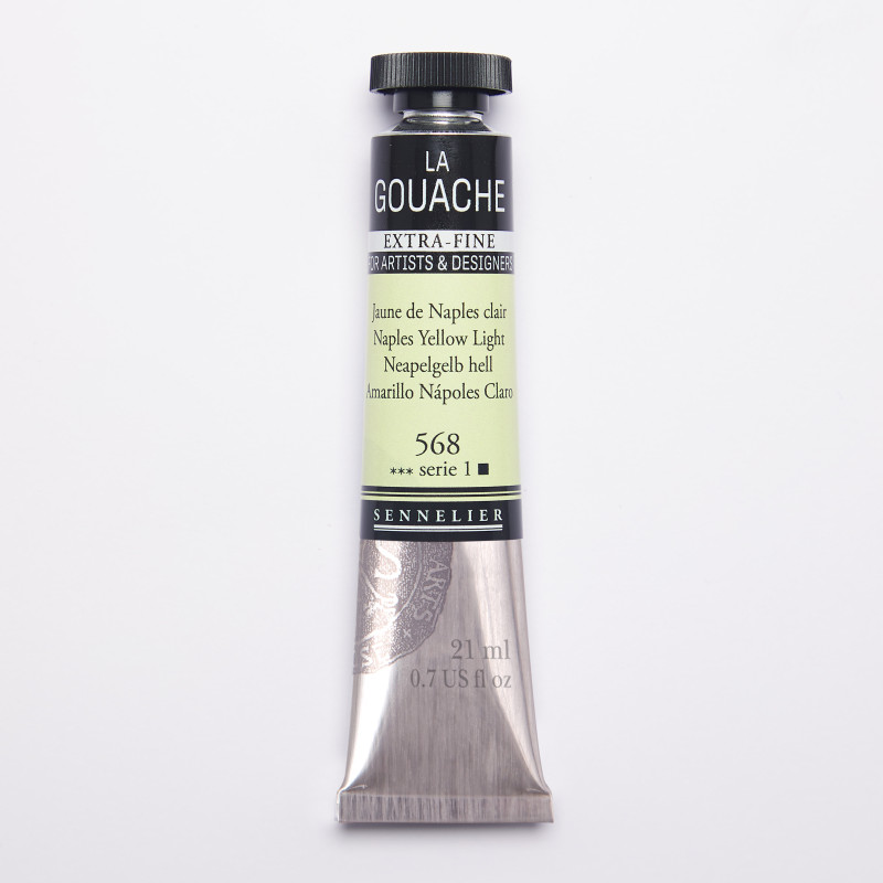 Jaune de Naples clair - Gouache Tube 21ml Sennelier