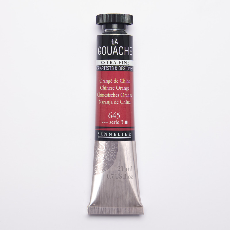 Orangé de Chine - Gouache Tube 21ml Sennelier